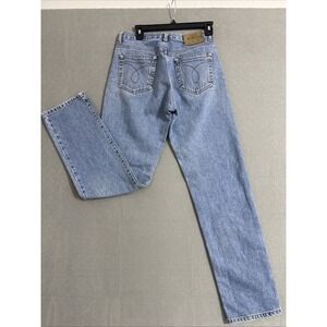 Vtg Womens Jeans Calvin Klein Easy Fit Stonewash CK Blue WORN IN Sz 9 Grunge 90s